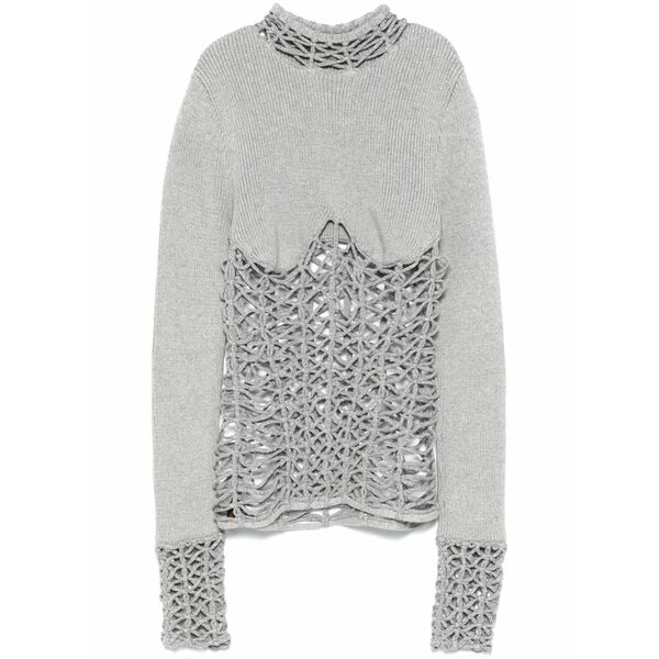 イサ ボルダー レディース 編み物\u0026スウェーター アウター Half-seen sweater Grey
