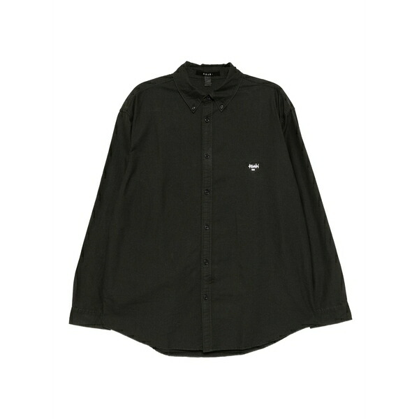 スビ メンズ プルオーバー トップス Ksignature button down shirt Black