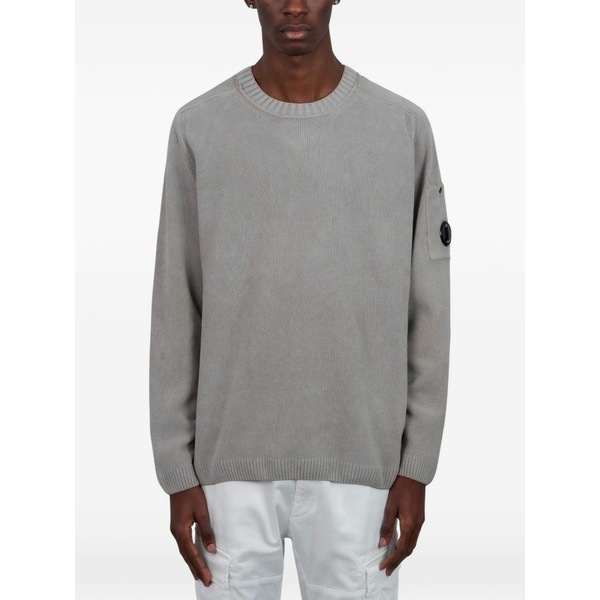 シーピーカンパニー メンズ ニット&セーター アウター Crew-neck long-sleeve sweater Grey｜asty