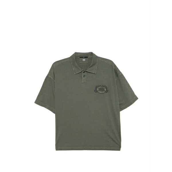 シーピーカンパニー メンズ ポロシャツ トップス Embroidered polo shirt Green｜asty