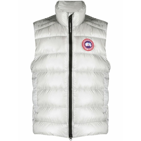 カナダグース メンズ ジャケット＆ブルゾン アウター Crofton logo-patch padded gilet Silver