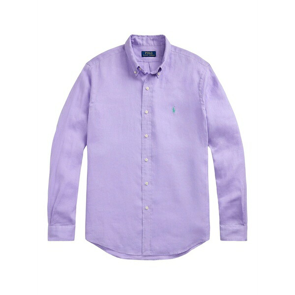 ラルフローレン メンズ シャツ トップス Linen shirt Purple｜asty