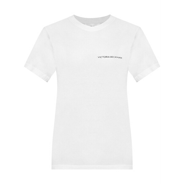 ヴィクトリア ベッカム レディース プルオーバー トップス Logo-print t-shirt White