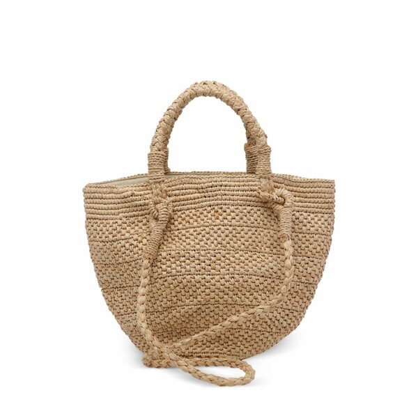 アイビリーブ レディース トートバッグ バッグ Raffia tote bag Black|asty