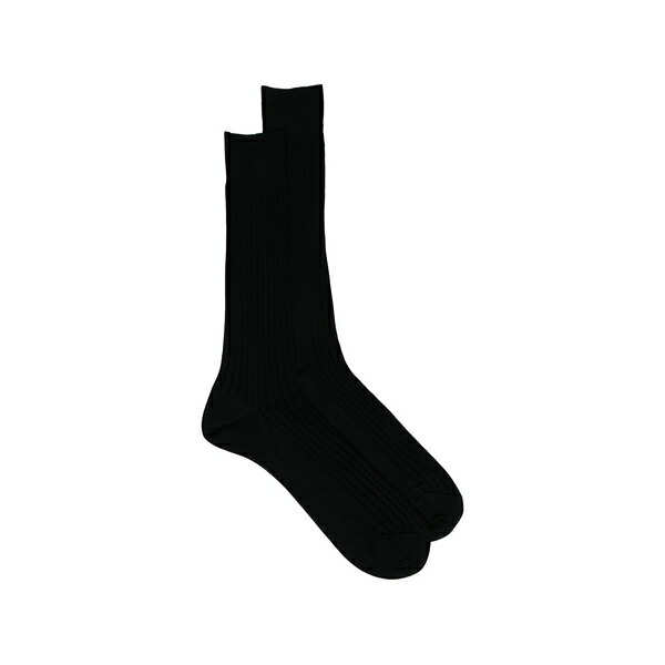 ゼニア メンズ ソックス アンダー御召しもの Logo-print socks Black