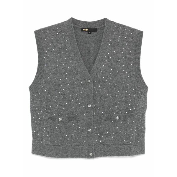 マージュ レディース コート アウター Button embellished polo top Grey｜asty 34,970円