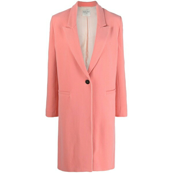 フォルテ フォルテ レディース 厚地の外套 アウター Single-breasted wool-cashmere coat Pink