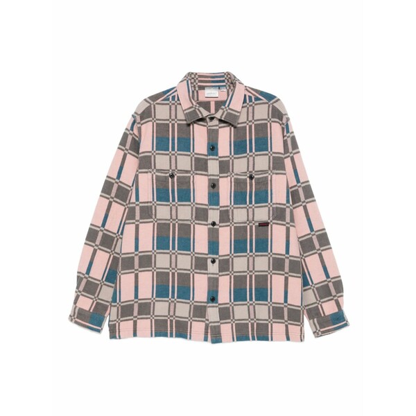 グラミチ メンズ シャツ トップス Geometric-print shirt Pink|asty