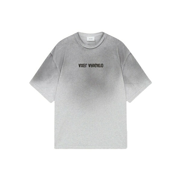 アクセルアリガト メンズ Tシャツ トップス Distort t-shirt Grey|asty