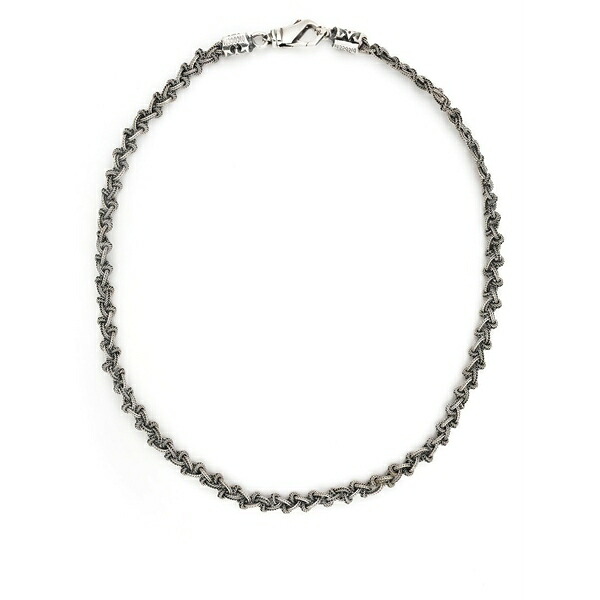 エマニュエレ ビコッキ メンズ 首飾り・チョー鉄道車両 付属品 Braided knot necklace Silver