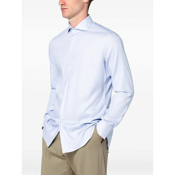 ザカス メンズ シャツ トップス Long-sleeve shirt Blue|asty