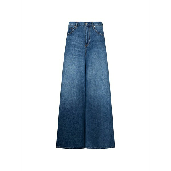 リュージョー レディース ジーンズズボン下 ボトムス Flared jeans Blue