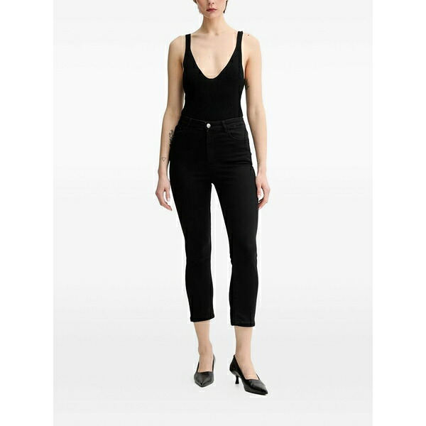 ゲタス レディース ジーンズズボン下 ボトムス Gzemily cropped jeans Black