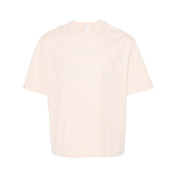 ニールバレット メンズ プルオーバー トップス Thunderbolt-print cotton t-shirt Pink