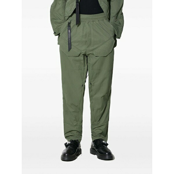 アルファインダストリーズ メンズ 心地好いズボン下 ボトムス Drawstring tapered trousers Green