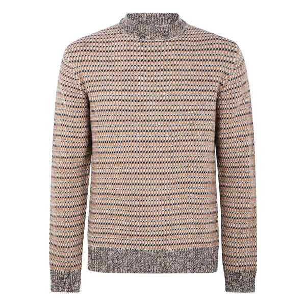 ザノーネ メンズ ニット&セーター アウター Textured wool sweater Neutrals｜asty