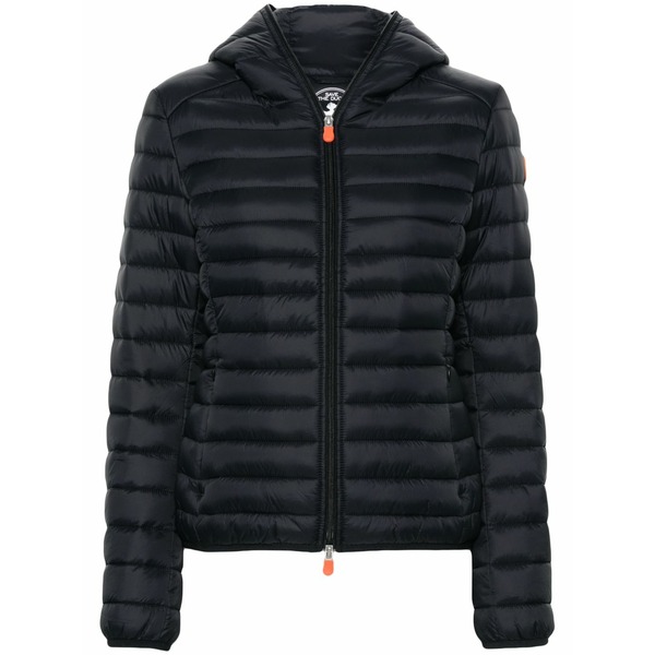 セーブザダック レディース 上衣＆上衣 アウター Logo-patch padded jacket Black
