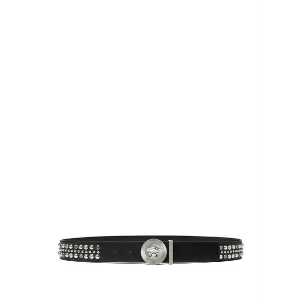 ヴェルサーチ メンズ 三尺帯 添え物 Medusa studded belt Black