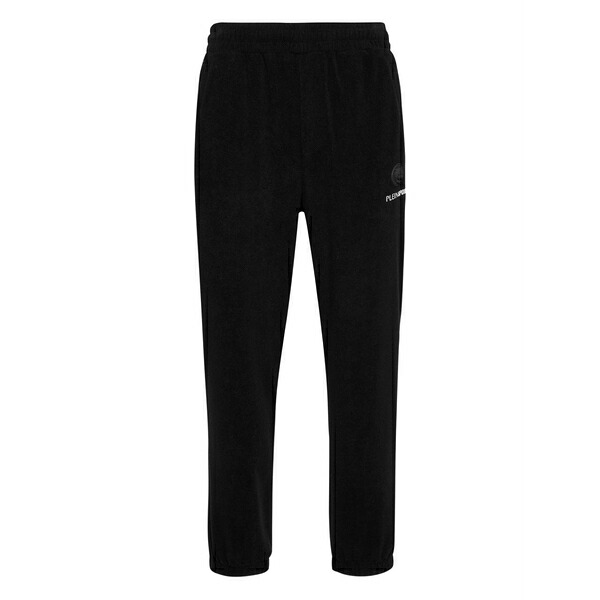プレインスポーツ メンズ カジュアルパンツ ボトムス Logo-embroidered fleece track pants Black