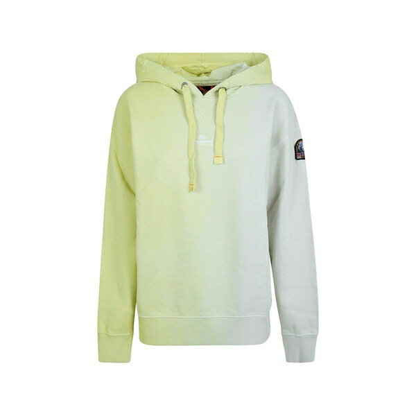 パラジャンパーズ レディース パーカー・スウェットシャツ アウター Logo-patch cotton hoodie Yellow