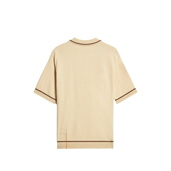 フォルテラ メンズ ポロシャツ トップス Herrison contrast-trim pocket polo shirt Neutrals|asty