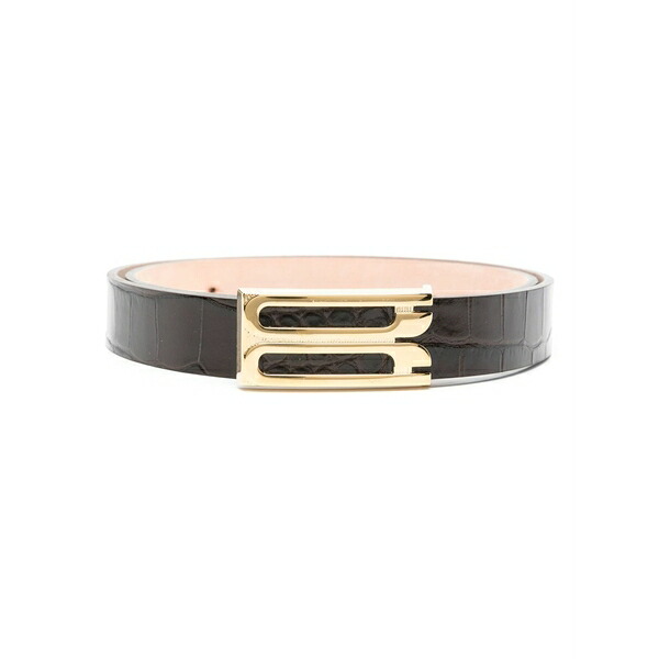 ヴィクトリア ベッカム レディース 三尺帯 付属物 Embossed-leather belt Brown