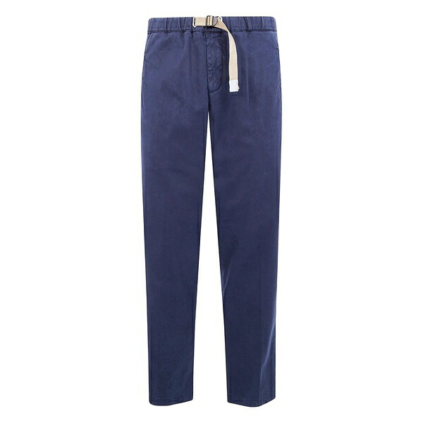 ホワイトサンド メンズ カジュアルパンツ ボトムス Drawstring-buckle welt-pocket trousers Blue｜asty