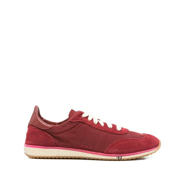 パトリツィア ペペ レディース スニーカー シューズ Suede-panel sneakers Red