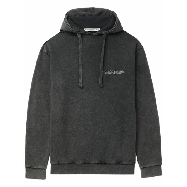 アレッサンドラ・リッチ レディース パーカー・スウェットシャツ アウター Graphic-print cotton hoodie Grey