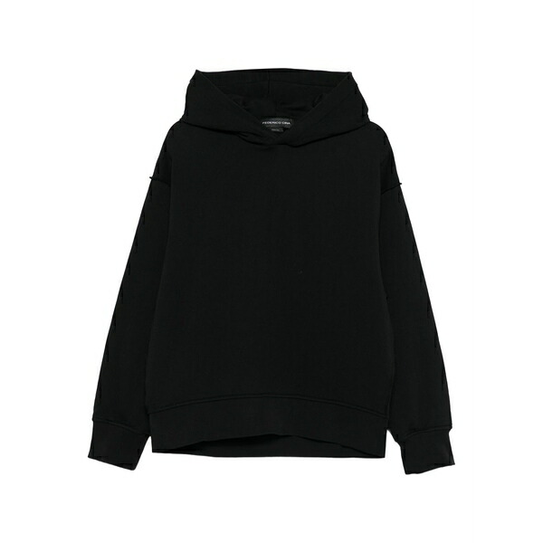 フェデリコ チーナ レディース パーカー・スウェットシャツ アウター Cotton hoodie Black