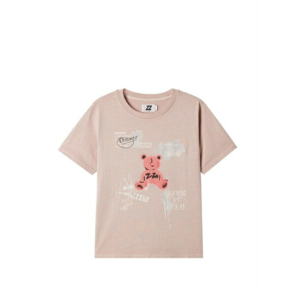 イズエ レディース Tシャツ トップス Teddy-motif printed t-shirt Pink|asty