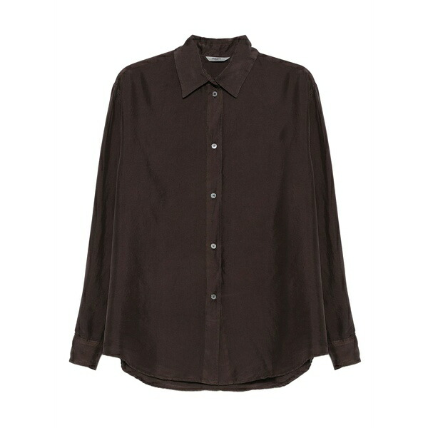 バレナ レディース シャツ トップス Button-down shirt Brown｜asty