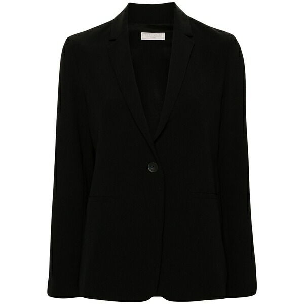 アントネリ レディース ジャケット＆ブルゾン アウター Single-breasted crepe blazer Black｜asty