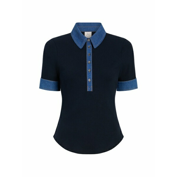 サンクアセプト レディース スポーツシャツ トップス Jaden short-sleeve polo top Blue