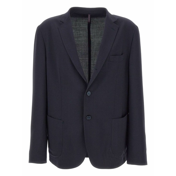 サンタニエロ メンズ ジャケット&ブルゾン アウター Patch-pocket button blazer Blue|asty