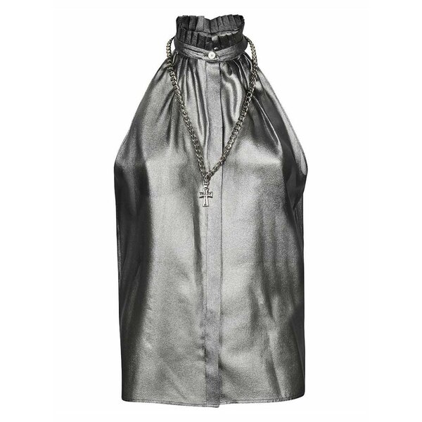 ジョン リッチモンド レディース シャツ トップス Silk blouse Silver｜asty