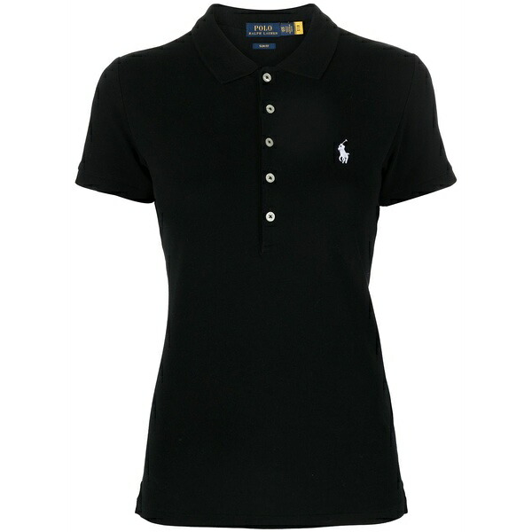 ラルフローレン レディース スポーツシャツ トップス Julie slim polo shirt Black