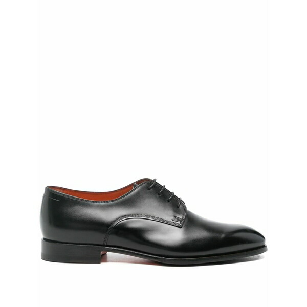 サントーニ メンズ 御召しものシューズ シューズ Block-heel derby shoes Black