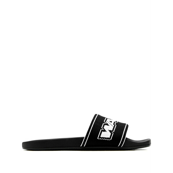 アレキサンダーワン レディース サンダル シューズ Logo-strap slides Black|asty