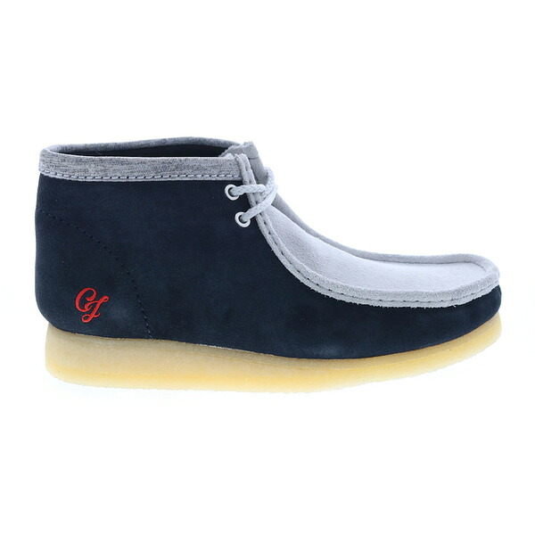 Clarks クラークス メンズ スニーカー 【Clarks Originals Wallabee Boot VCY Navy Grey】 サイズ US_11(29.0cm) Navy/Grey|asty