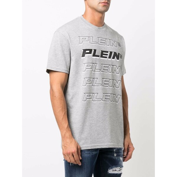 フィリッププレイン メンズ Tシャツ トップス Plein ロゴ Tシャツ