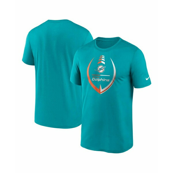 ナイキ メンズ Tシャツ トップス Men's Aqua Miami Dolphins Icon Legend Performance T-shirt  【81%OFF!】