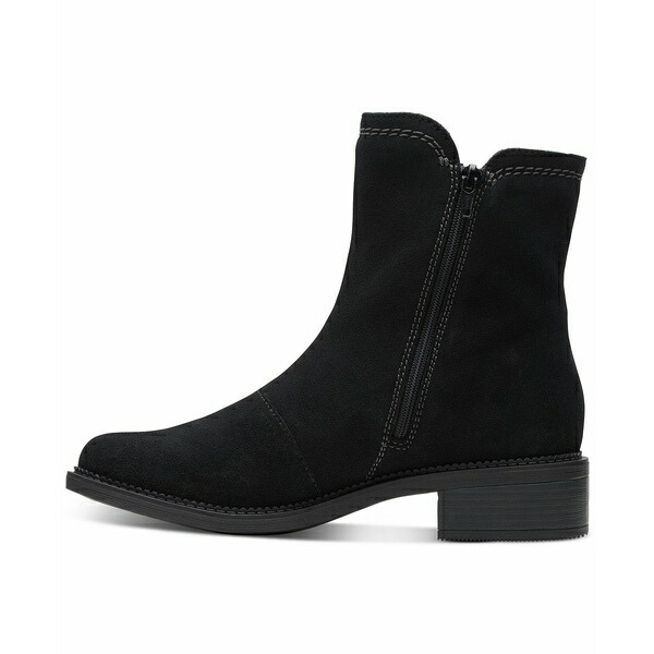 上等 クラークス レディース ブーツ レインブーツ シューズ Women's Maye Zip Booties Black Suede  www.pallepanta.com