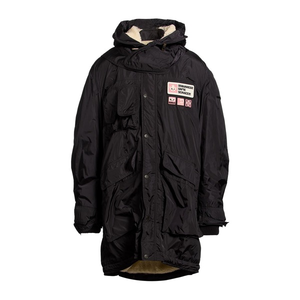 【貨物輸送無料】 ディースクエアード メンズ 上衣＆上衣 アウター Coats Black