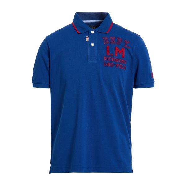 【送料無料】 ラ マルティーナ メンズ Tシャツ トップス Polo shirts Blue｜asty 34,800円