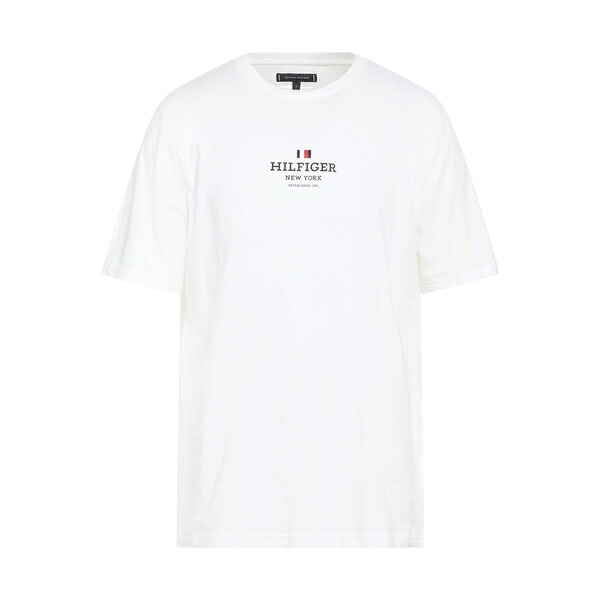 【貨物輸送無料】 トミー ヒルフィガー メンズ プルオーバー トップス T-shirts White