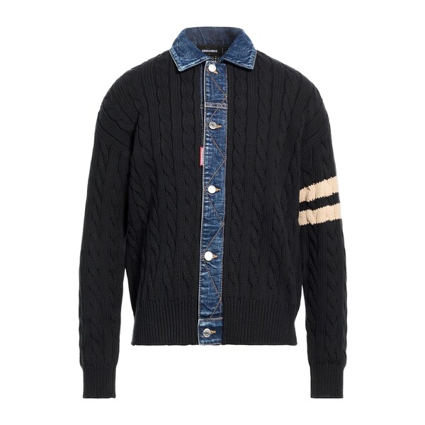 【貨物輸送無料】 ディースクエアード メンズ ジレー アウター Cardigans Black