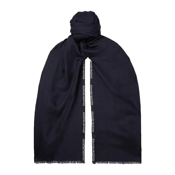 【貨物輸送無料】 マックイーン メンズ 消音装置・袈裟・えり巻き 添え物 Scarves Blue
