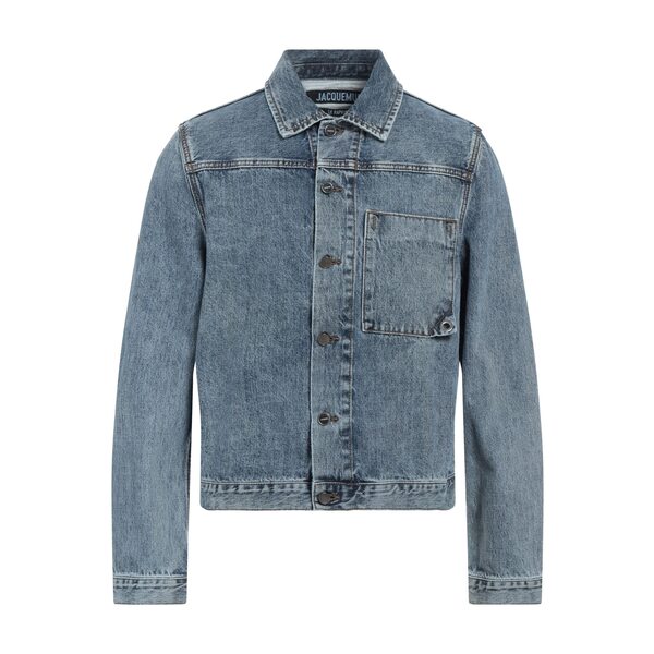 【貨物輸送無料】 ジャクエムス メンズ 上衣＆上衣 アウター Denim outerwear Blue メンズファッション-コート・ジャケット