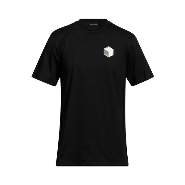 【貨物輸送無料】 ロベルトカヴァリ メンズ プルオーバー トップス T-shirts Black